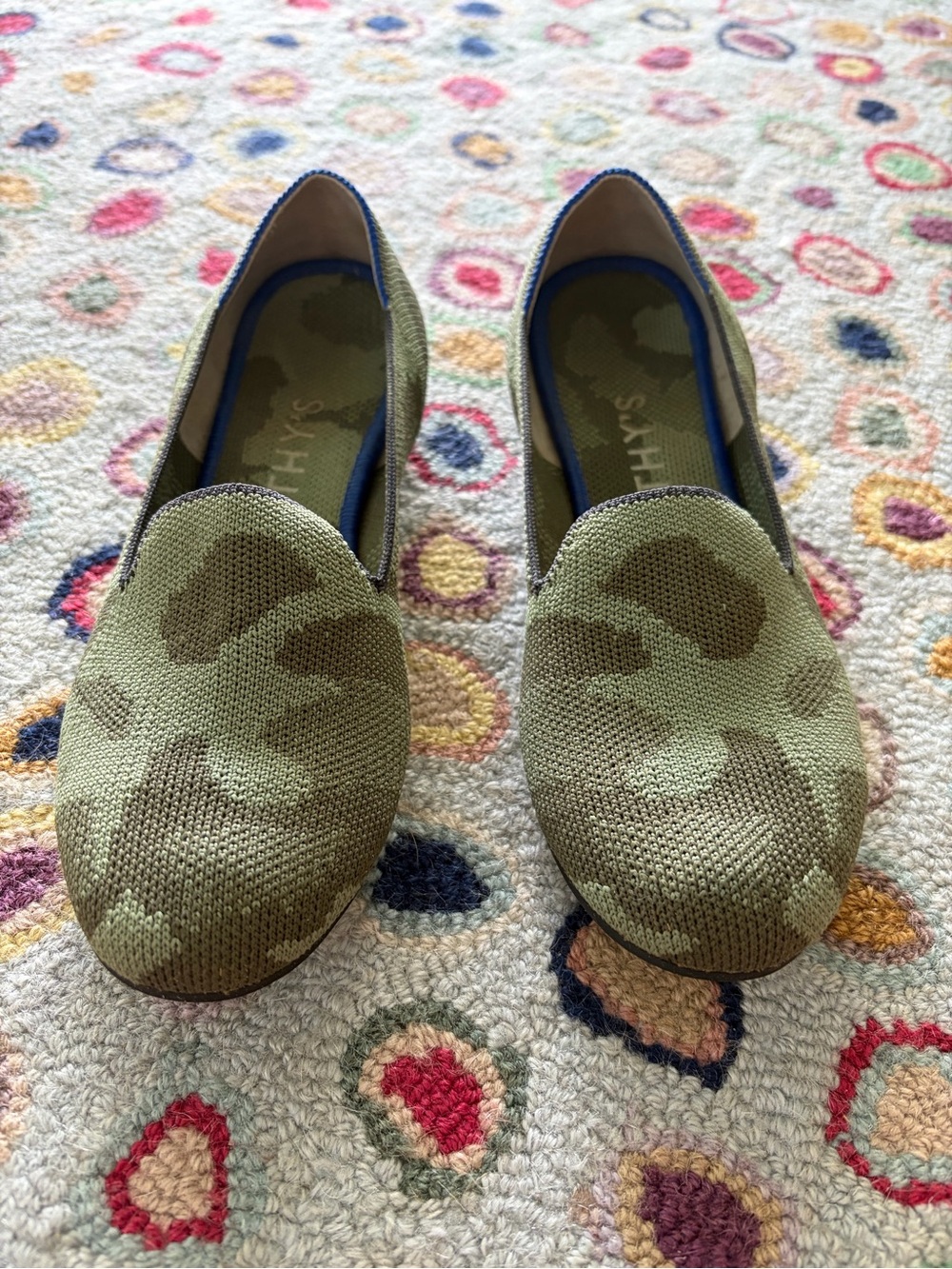Rothy's Olive Green Camouflage flats